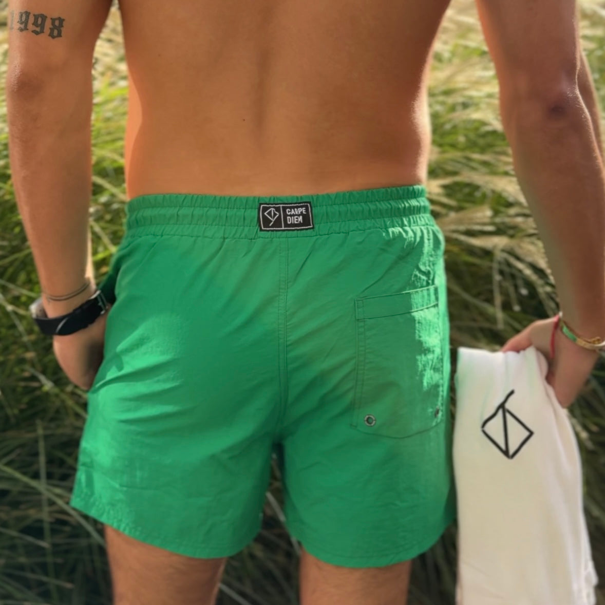 Tulum Jungle Green Board Shorts